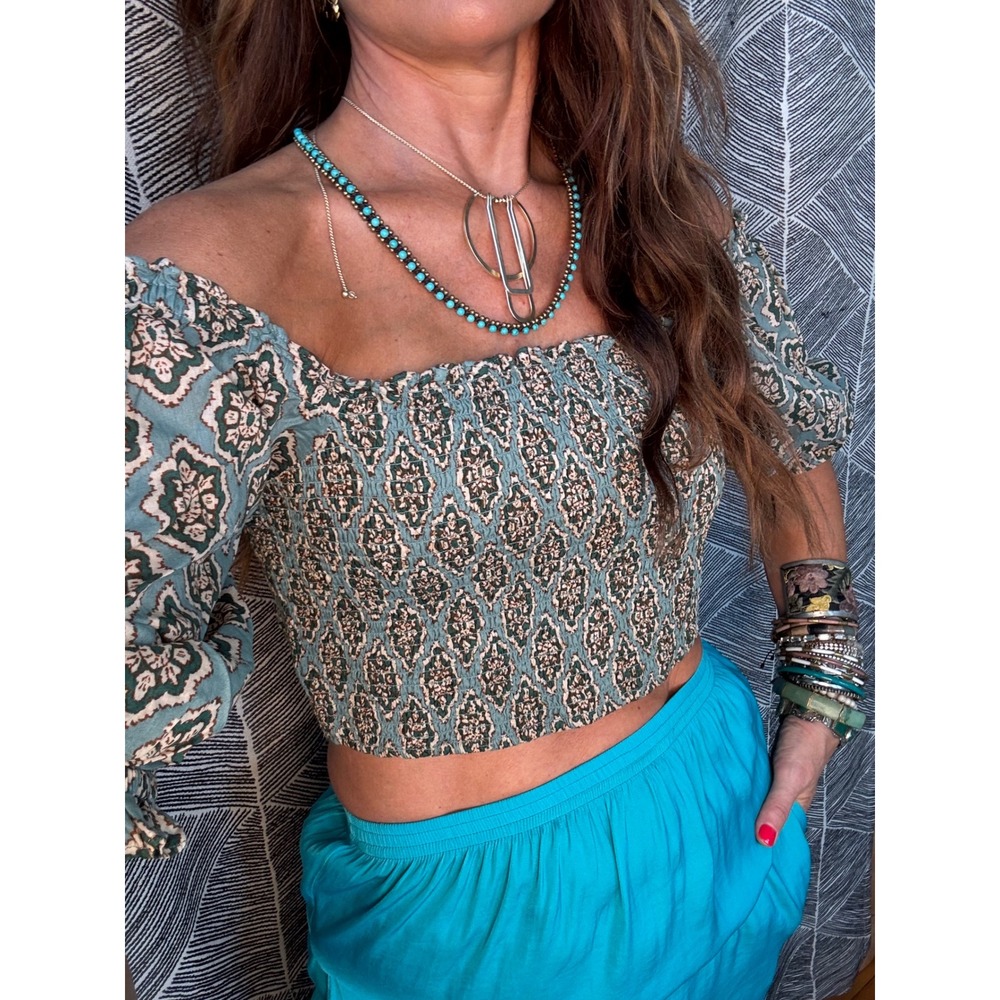 Bohemian Dream Zara Off the Shoulder Top‎ Sz S